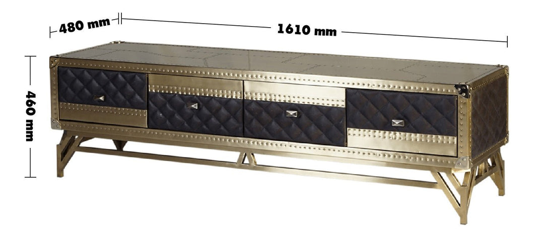 Rustic genuine leather tv console osmond size charts.