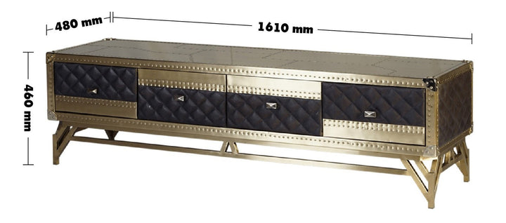 Rustic genuine leather tv console osmond size charts.