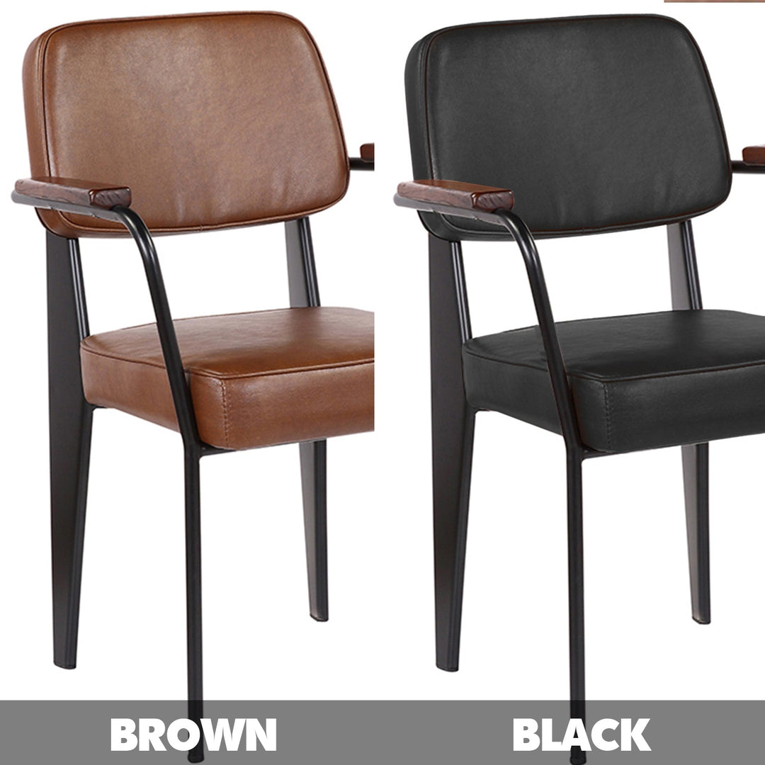 Rustic pu leather dining chair h color swatches.