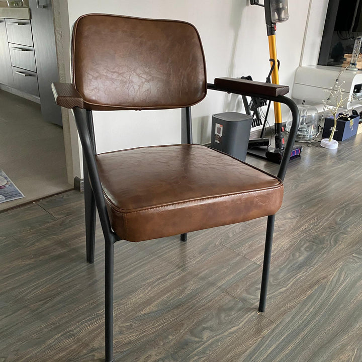 Rustic pu leather dining chair h situational feels.