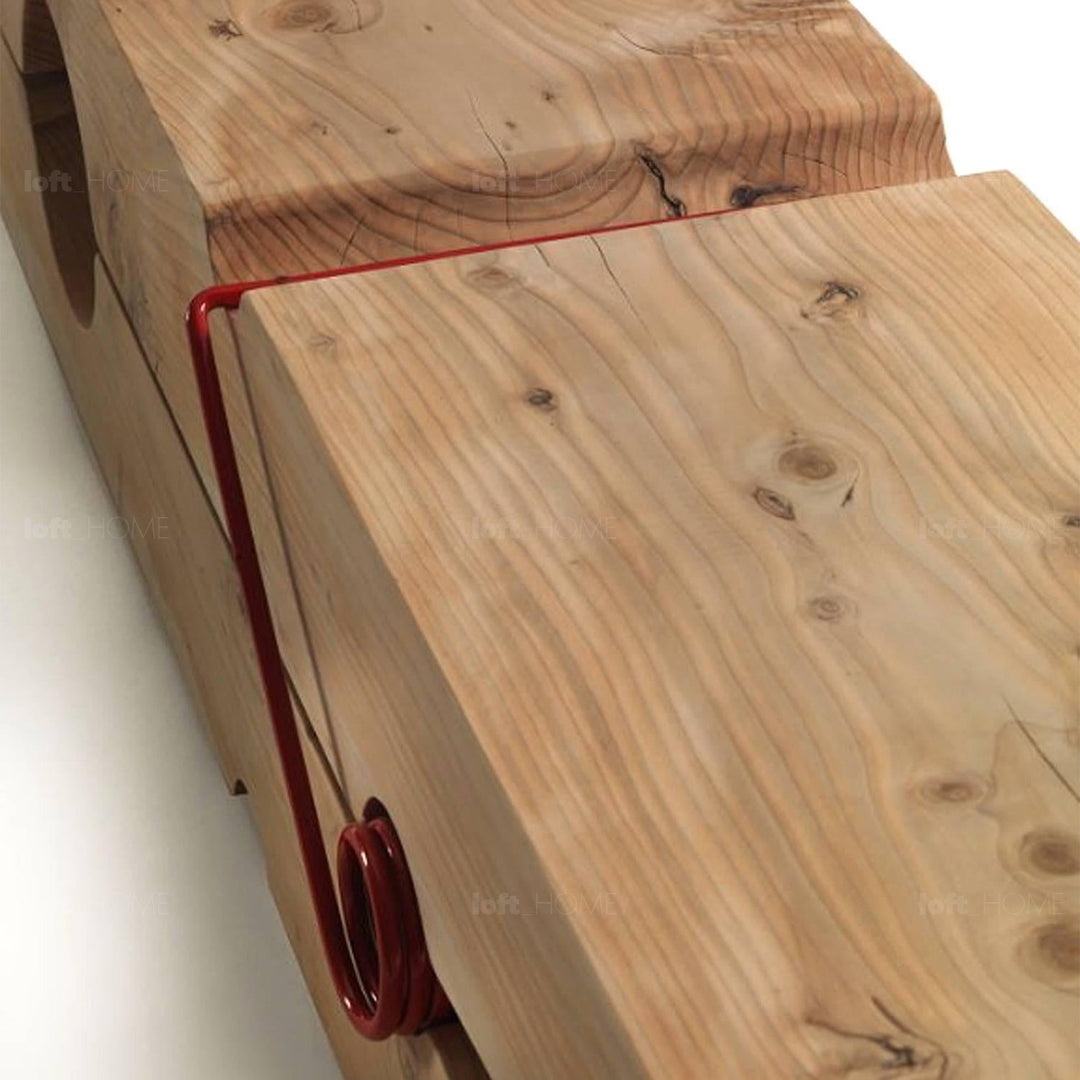 Rustic wood bench molletta detail 15.
