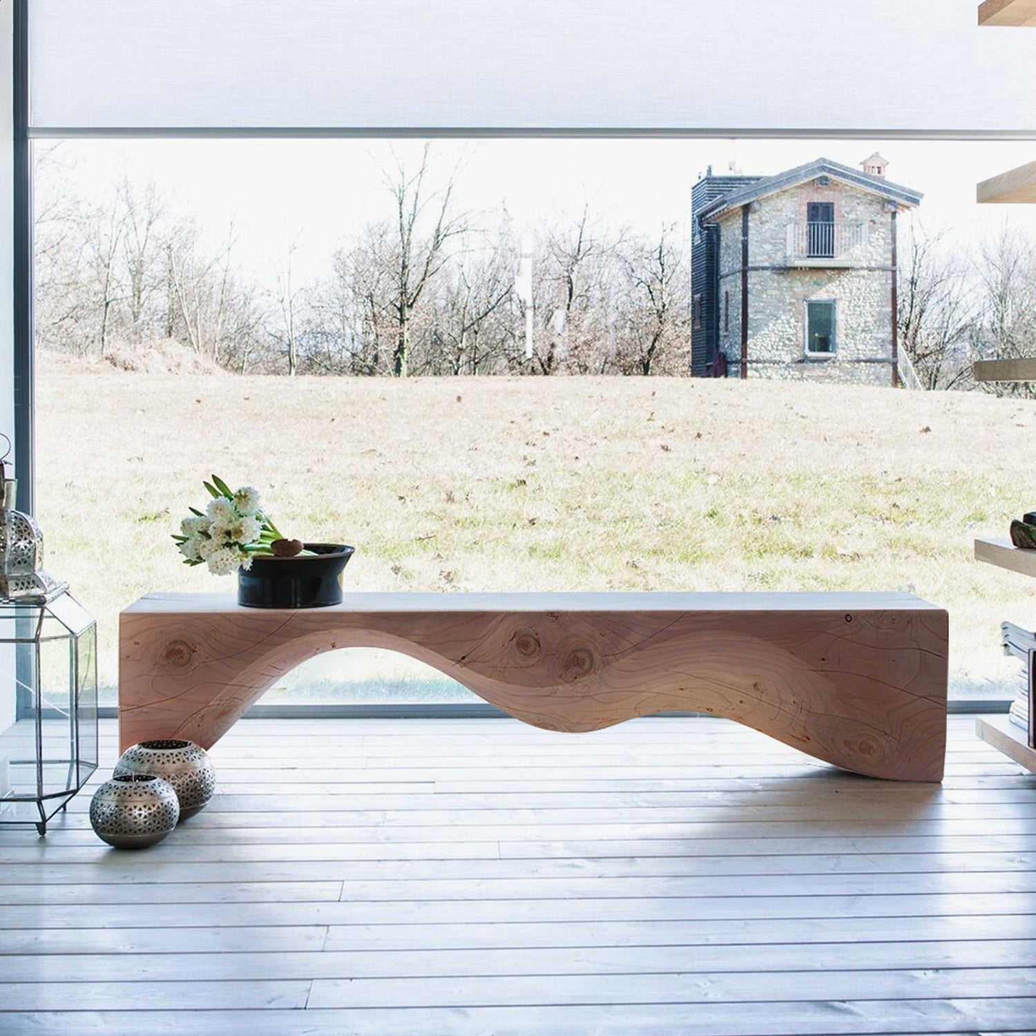 Rustic Bench Tops Rustic Wood Bench MOUNTAINS – LOFT HOME