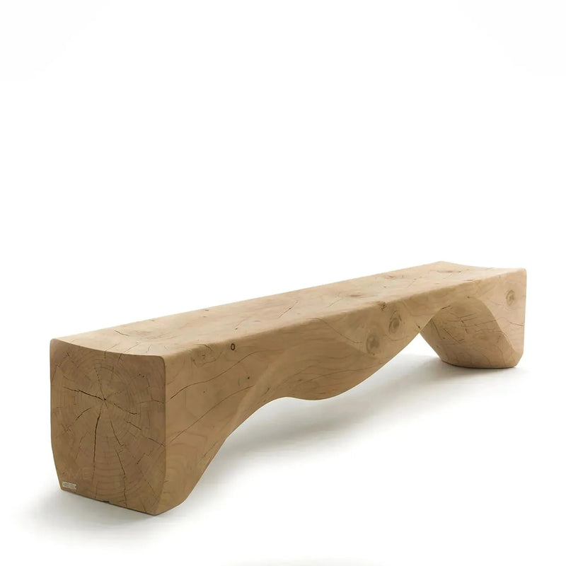 Rustic wood bench mountains material variants.
