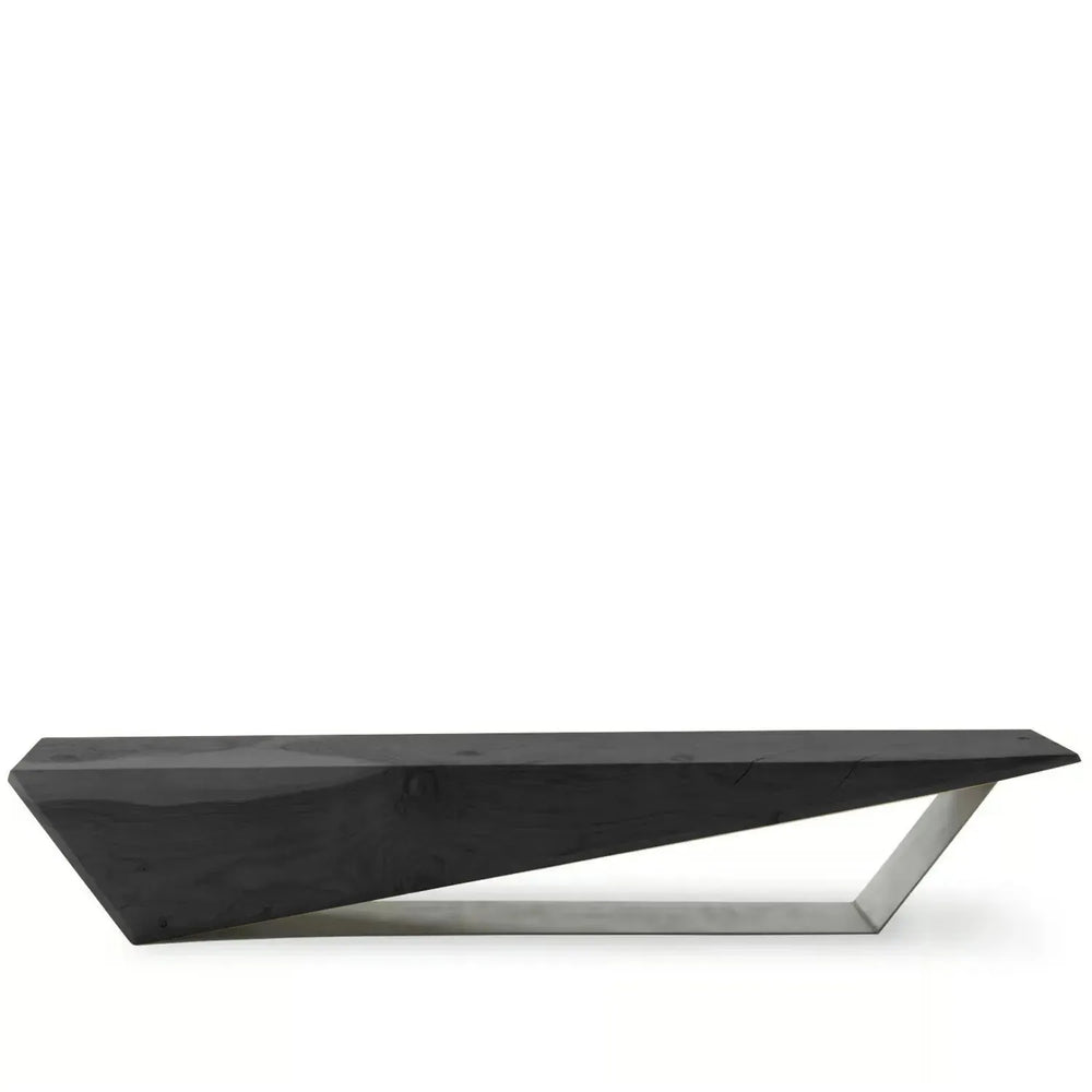 Rustic wood bench wedge detail 3.