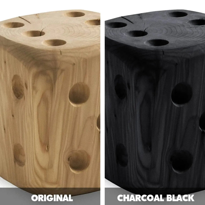 Rustic wood dice decor dadone small & big color swatches.
