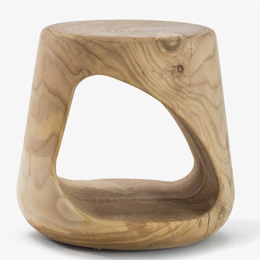Rustic wood side table geppo layered structure.