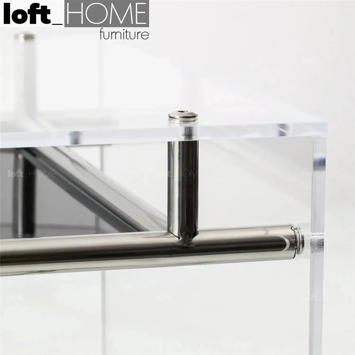 Bauhaus acrylic side table josy material variants.