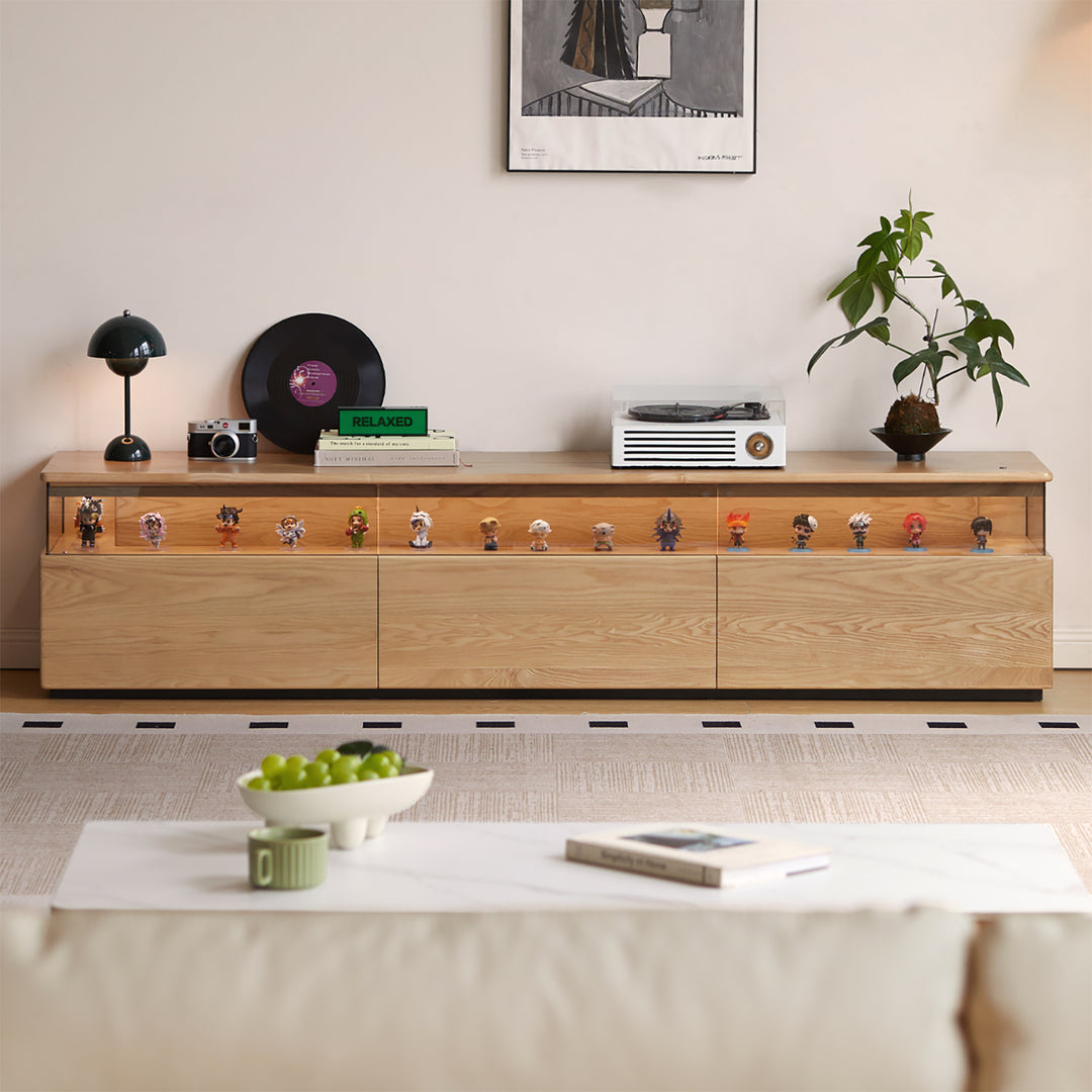 Scandinavian ash wood tv console curate size charts.