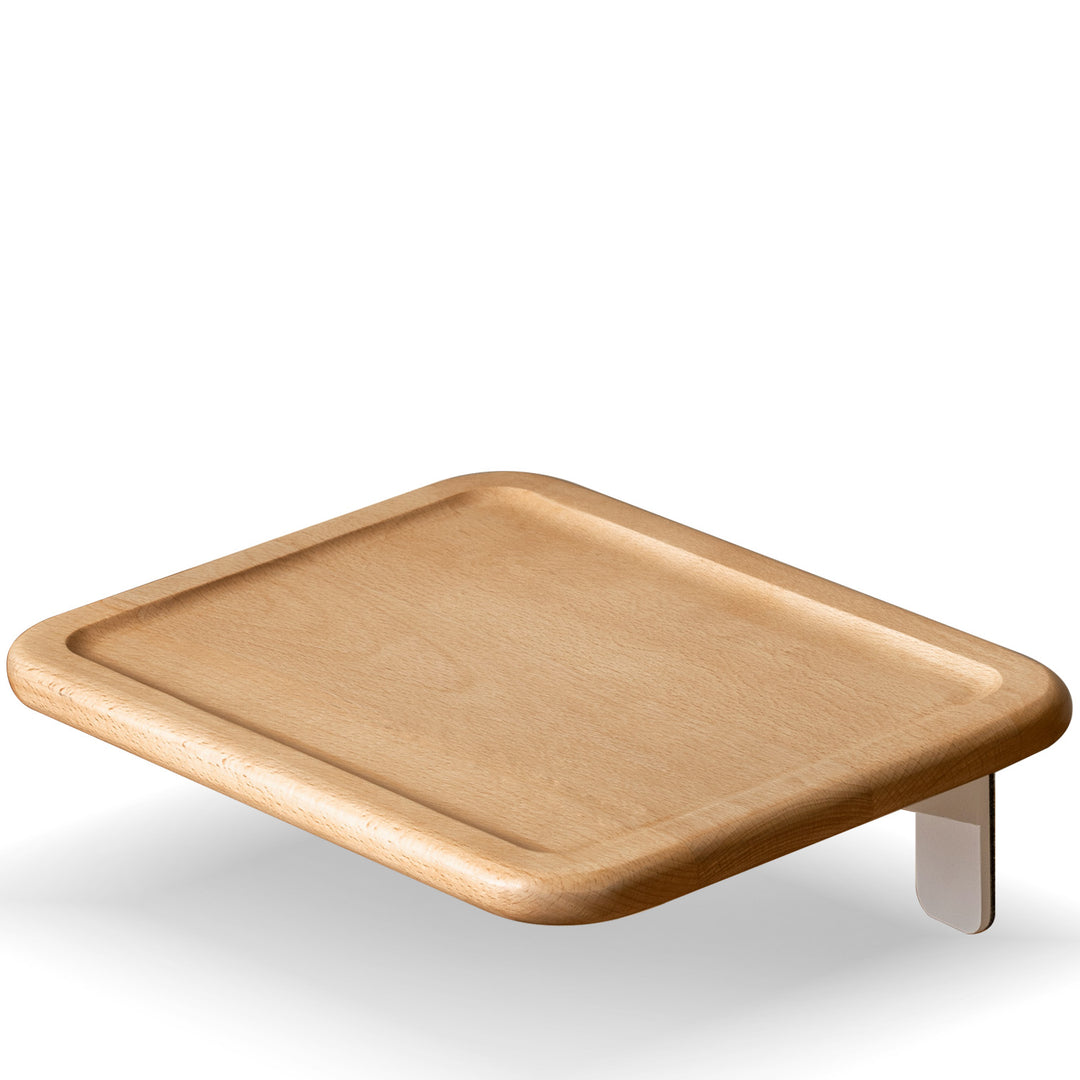 Scandinavian Beech Wood Bedside Floating Shelf PLENI