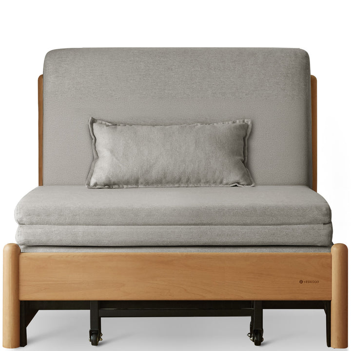 Scandinavian beech wood cotton fabric recliner 2 seater sofa bed flex situational feels.