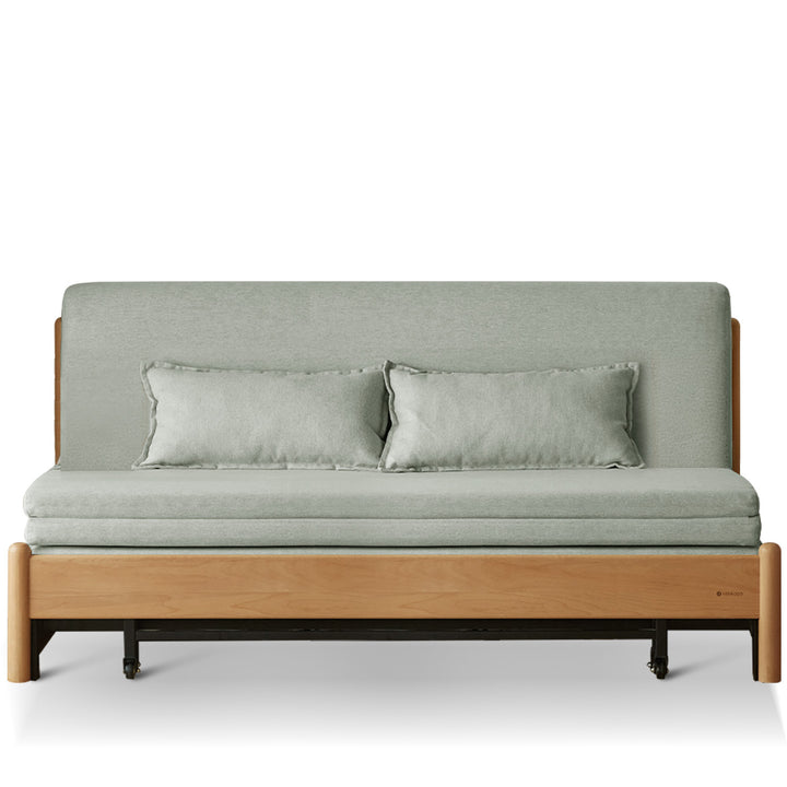 Scandinavian beech wood cotton fabric recliner 2 seater sofa bed flex detail 6.