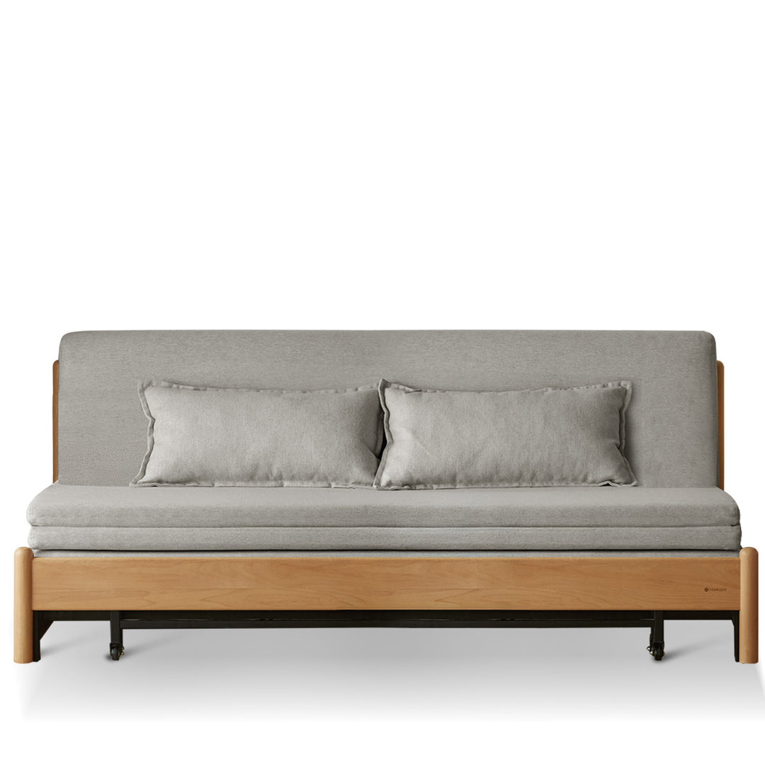 Scandinavian beech wood cotton fabric recliner 2 seater sofa bed flex detail 10.