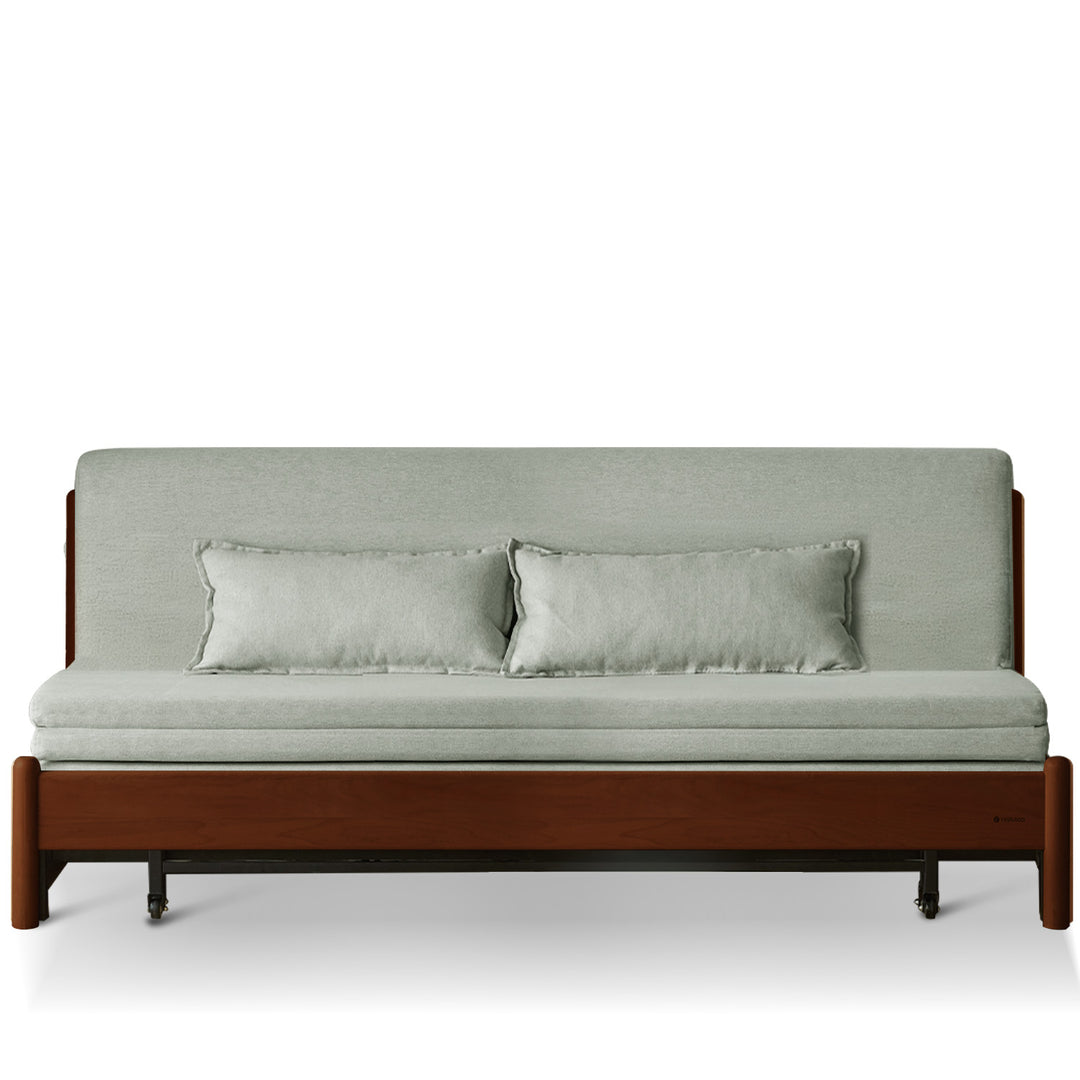 Scandinavian Beech Wood Cotton Fabric Recliner 2 Seater Sofa Bed FLEX