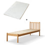 Scandinavian Beech Wood Height Adjustable Kids Sidecar Bed With Mattress ANCHOR