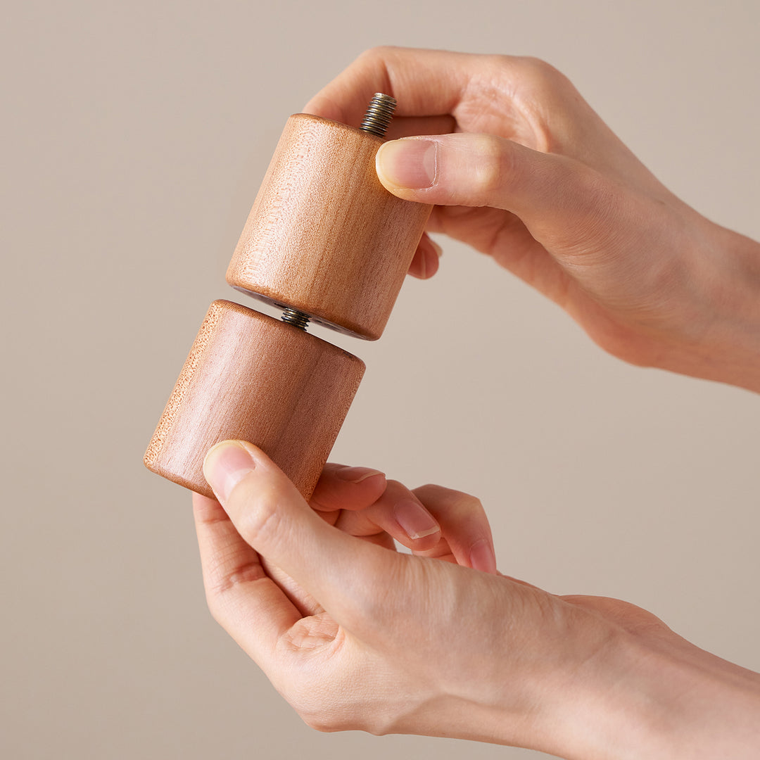 Scandinavian birch wood kids sidecar bed with mattress set mika in still life.