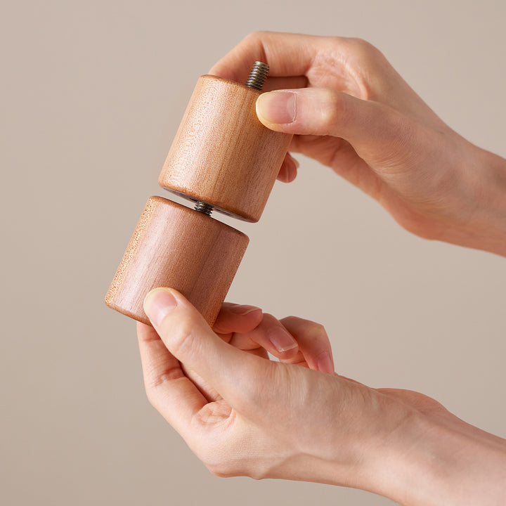 Scandinavian birch wood kids sidecar bed with mattress set myka in panoramic view.