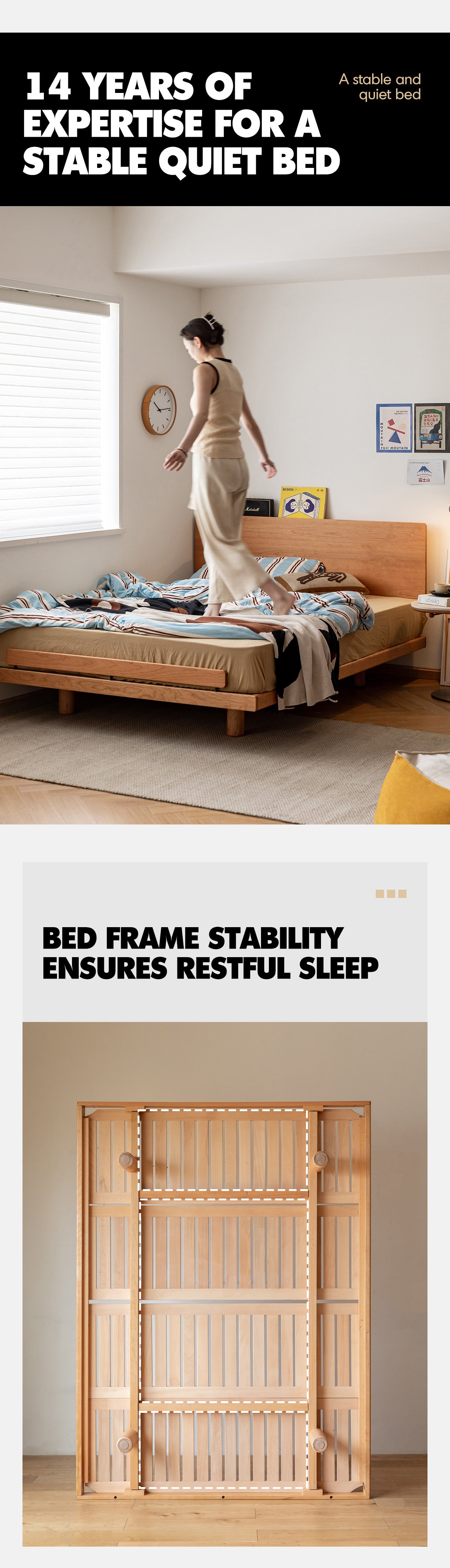 Scandinavian Cherry Wood Bed SMALL Good to Know - 2