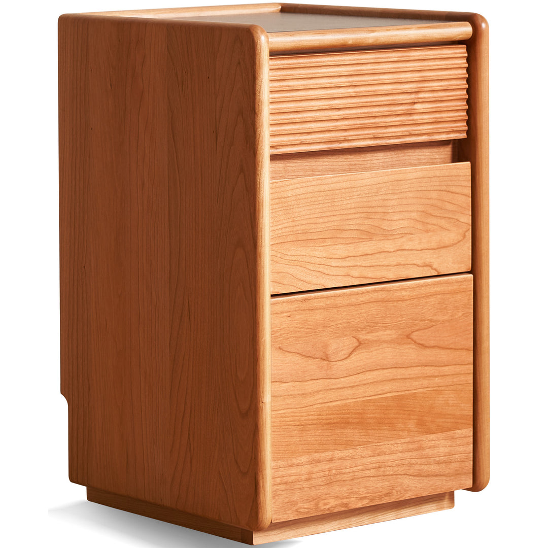 Scandinavian cherry wood side table auria conceptual design.