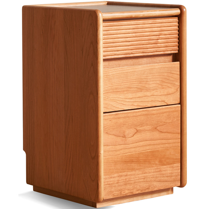 Scandinavian cherry wood side table auria conceptual design.