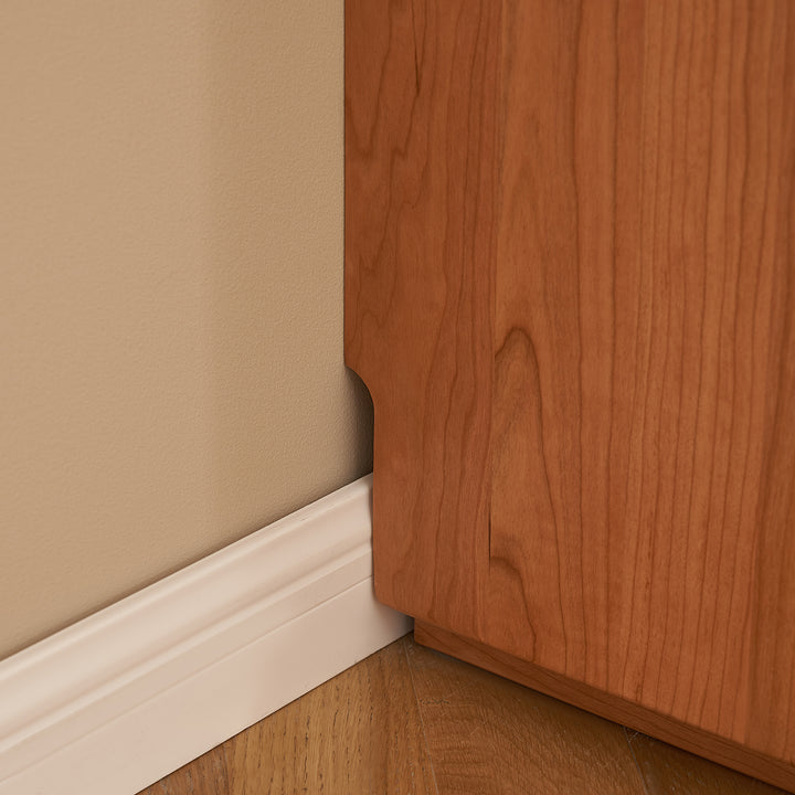 Scandinavian cherry wood side table auria in real life style.
