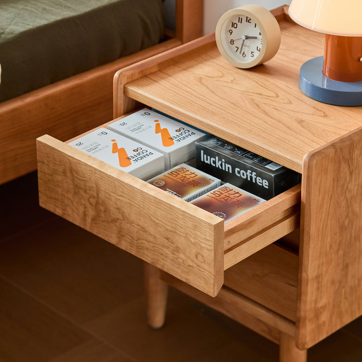 Scandinavian cherry wood side table vista size charts.