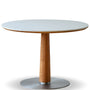 Scandinavian Cherry Wood Sintered Stone Round Dining Table GREY