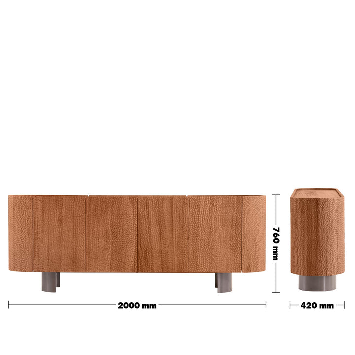 Scandinavian Elm Wood Storage Cabinet VORTEX