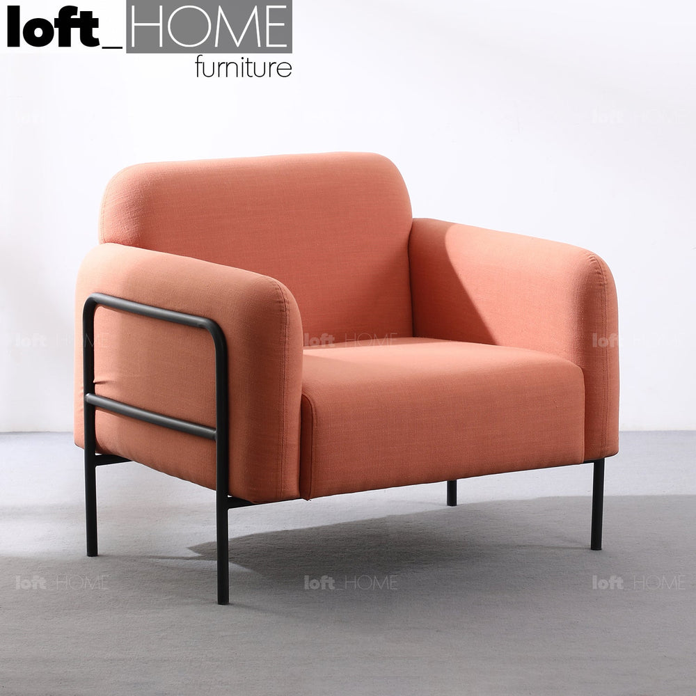 Scandinavian fabric 1 seater sofa helga primary product view.