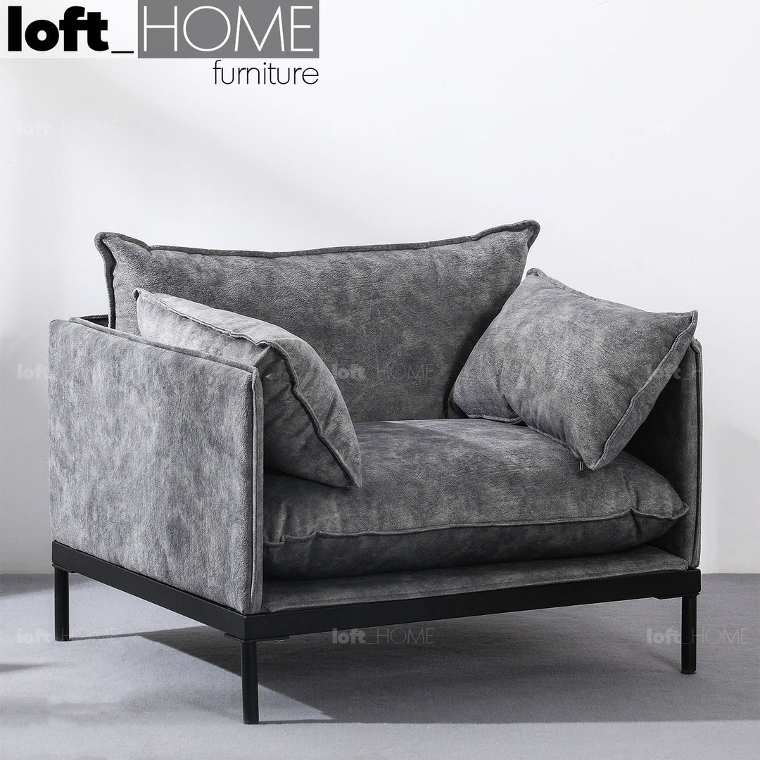 Scandinavian fabric 1 seater sofa liam in still life.