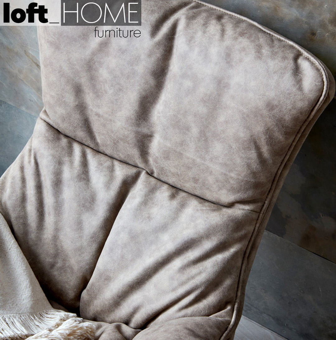 Scandinavian fabric 1 seater sofa neptune in close up details.
