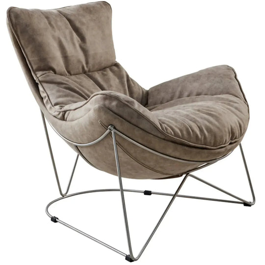 Industrial fabric 1 seater sofa neptune in white background.