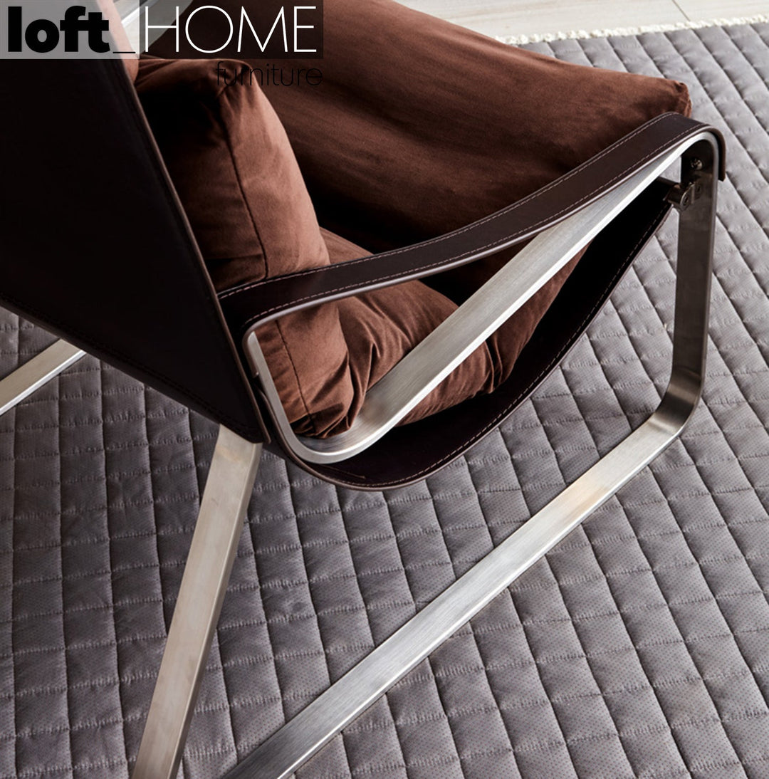 Scandinavian fabric 1 seater sofa saturn in panoramic view.