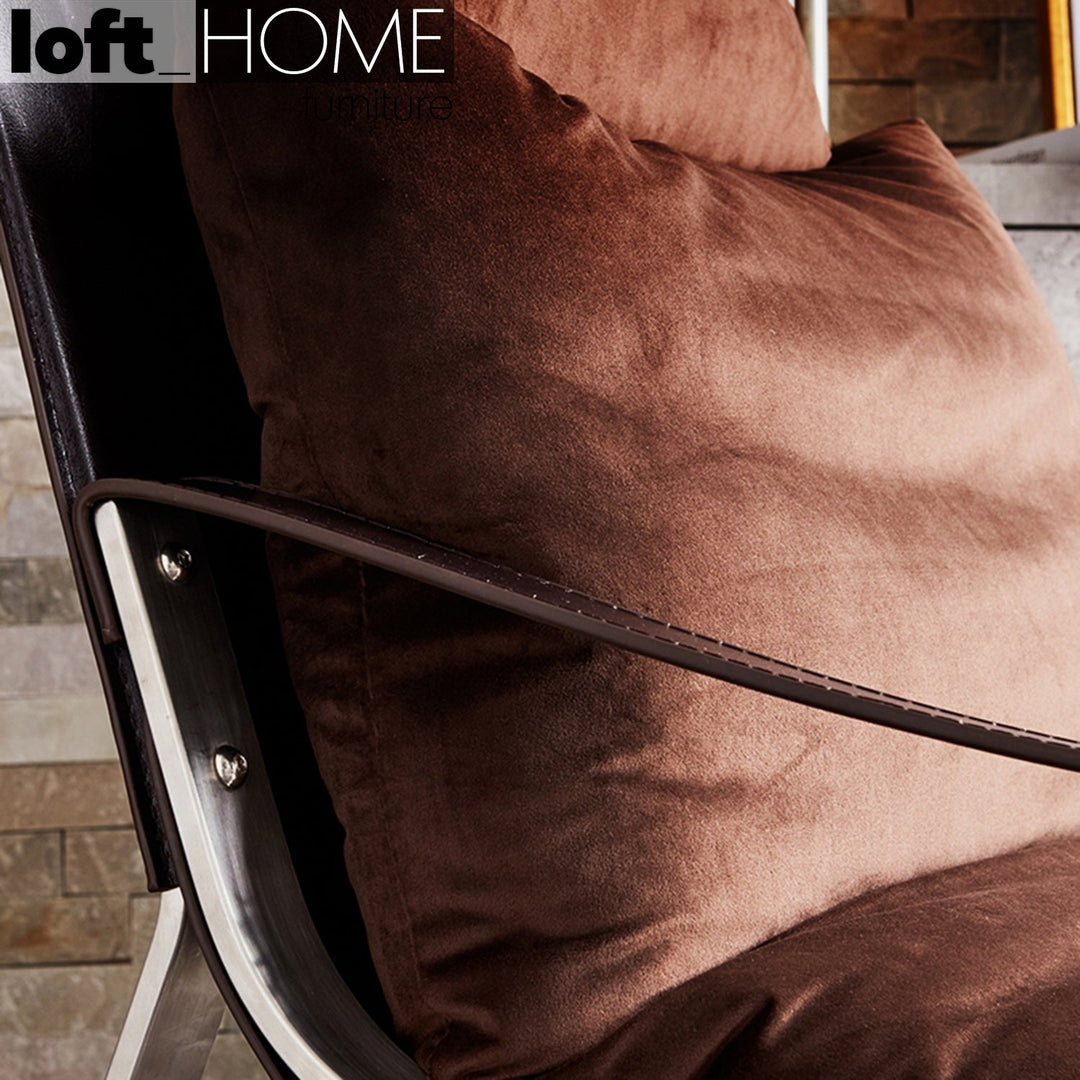 Scandinavian fabric 1 seater sofa saturn in still life.