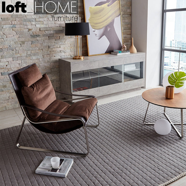Scandinavian fabric 1 seater sofa saturn in real life style.