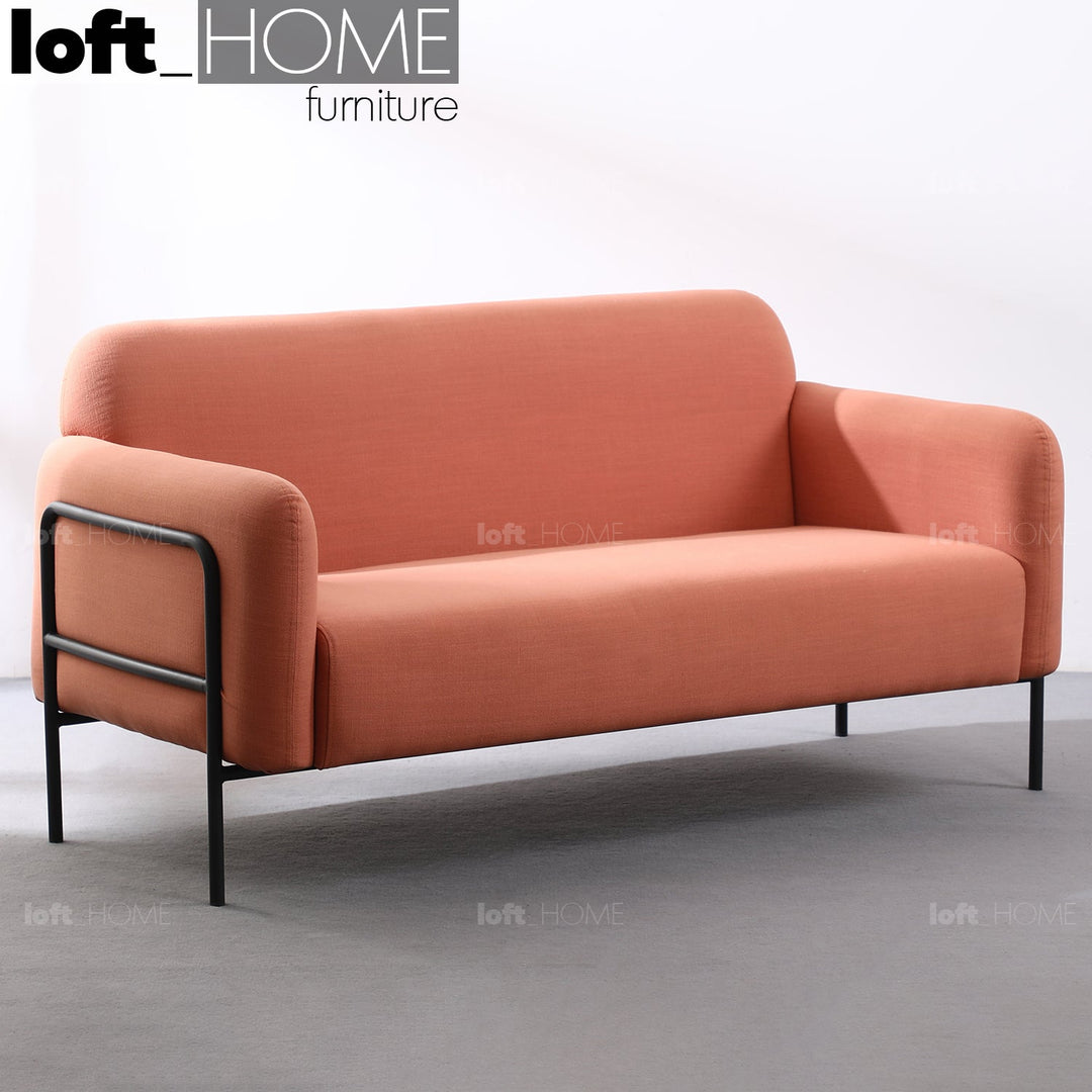 Scandinavian fabric 2 seater sofa helga in real life style.