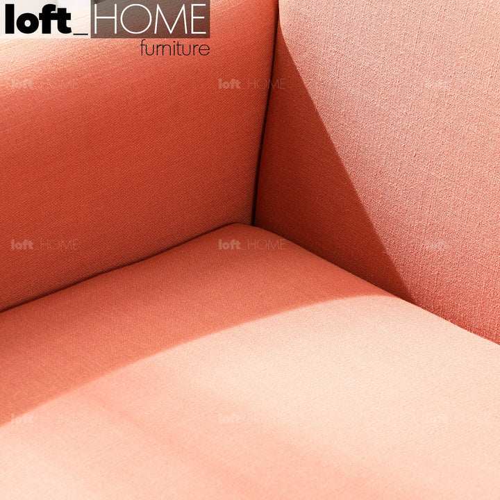 Scandinavian fabric 2 seater sofa helga with context.