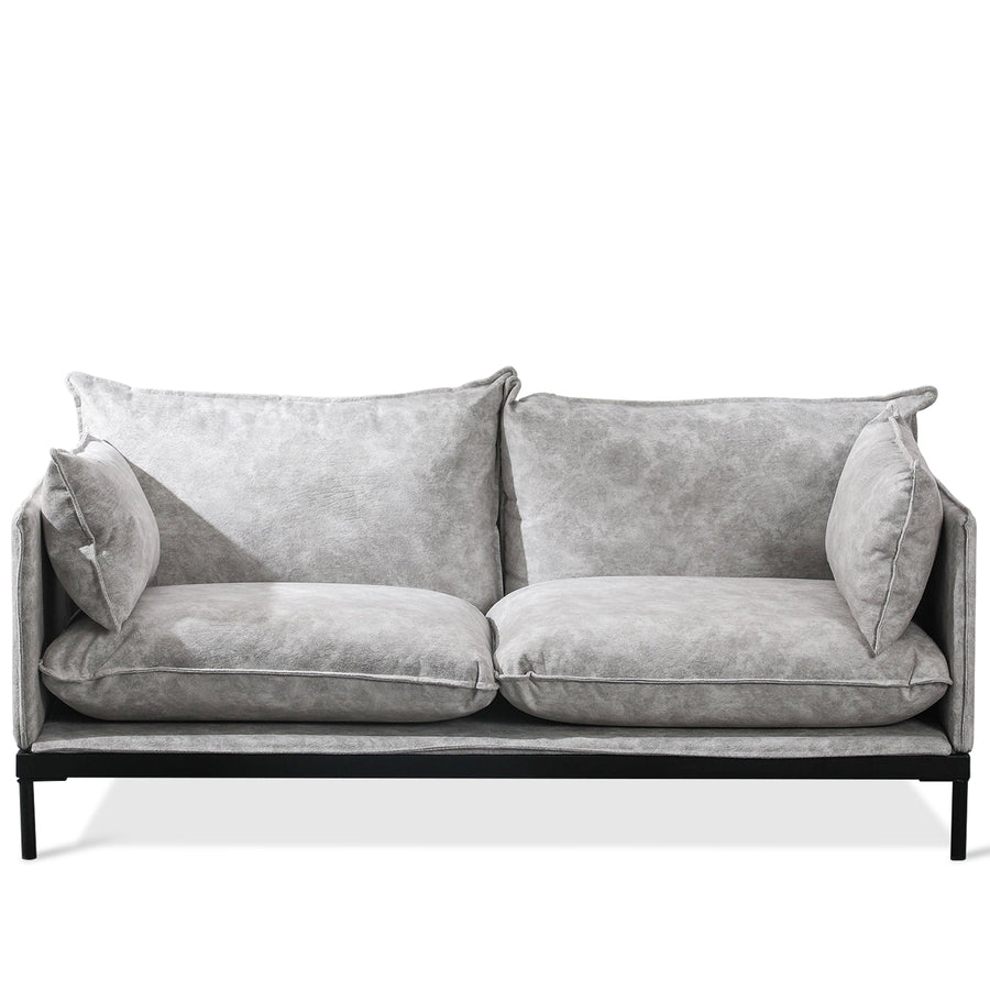 Scandinavian fabric 2 seater sofa liam in white background.