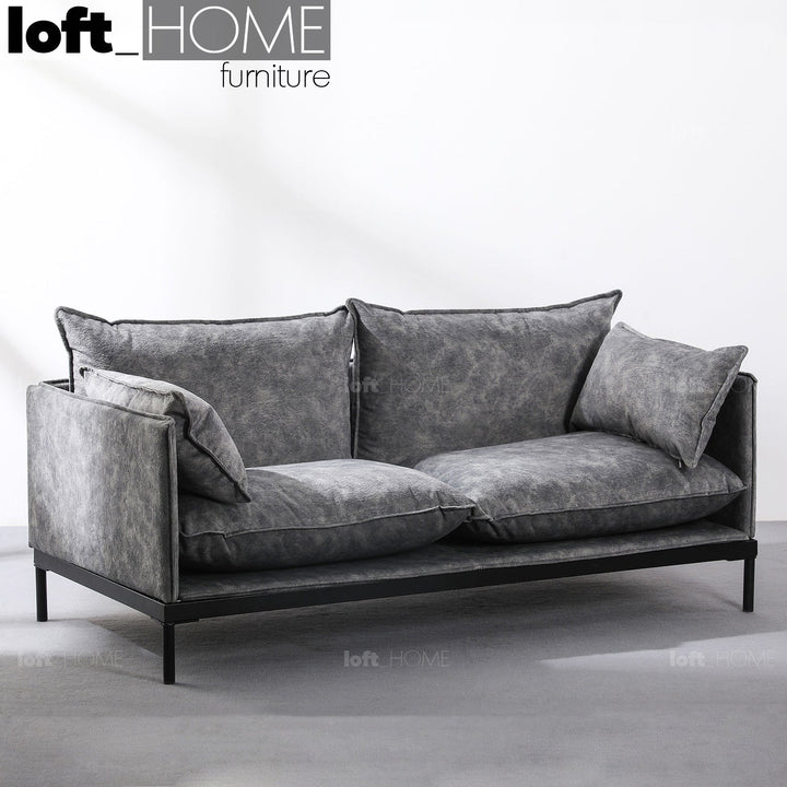 Scandinavian fabric 2 seater sofa liam conceptual design.