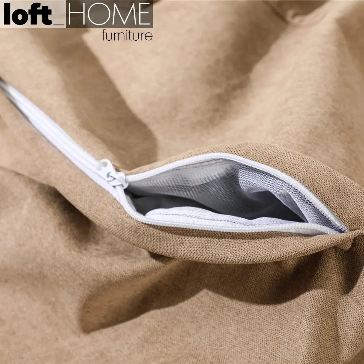 Modern fabric bean bag sofa lelinta in details.