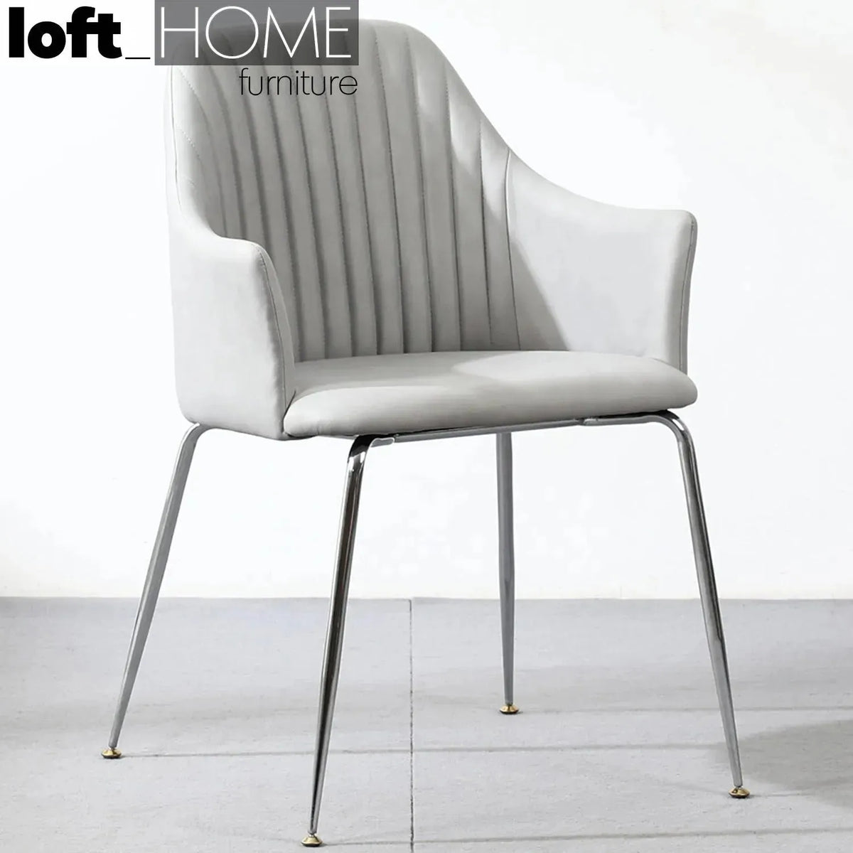 Modern fabric dining chair konna layered structure.
