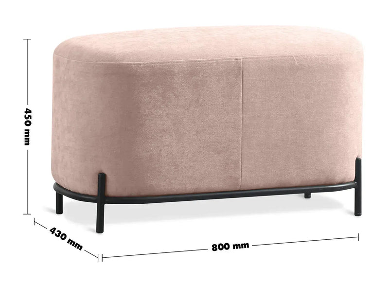 Modern fabric ottoman lucia size charts.
