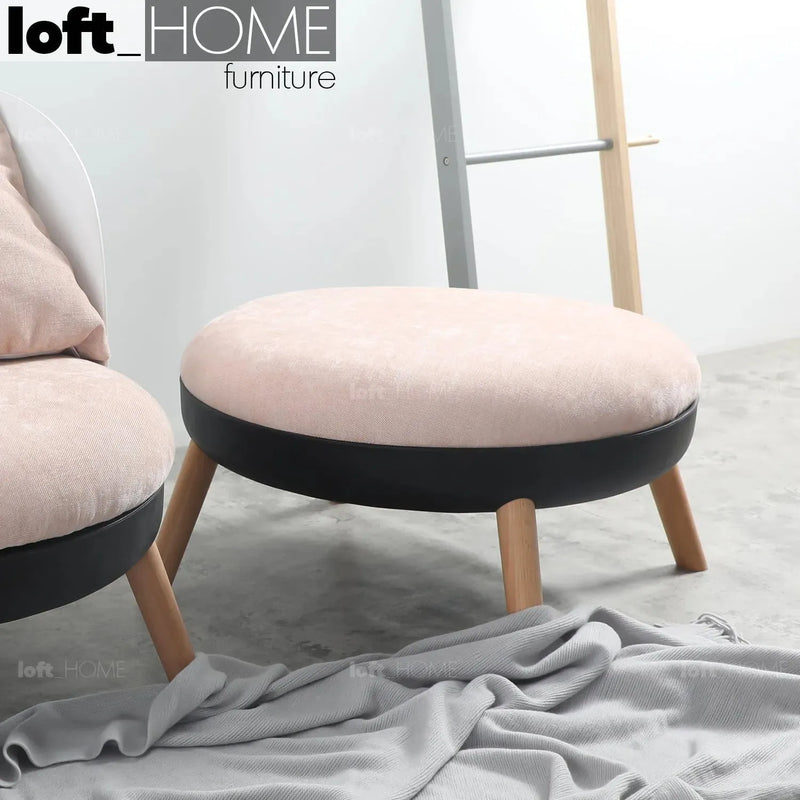 Modern fabric ottoman makron material variants.