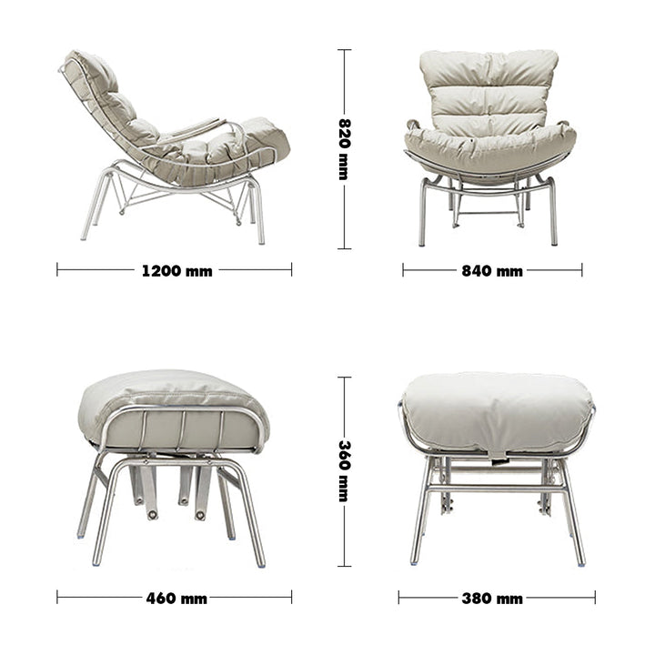 Scandinavian fabric rocking chair snail size charts.