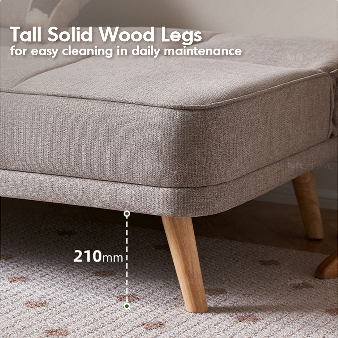 Scandinavian fabric sofa bed flexi detail 2.