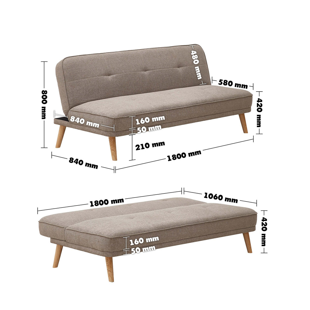 Scandinavian fabric sofa bed flexi size charts.