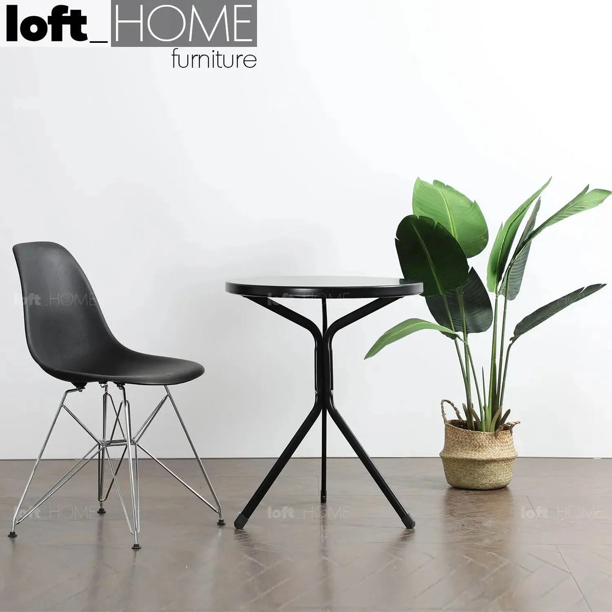 Bauhaus metal side table alaric in real life style.