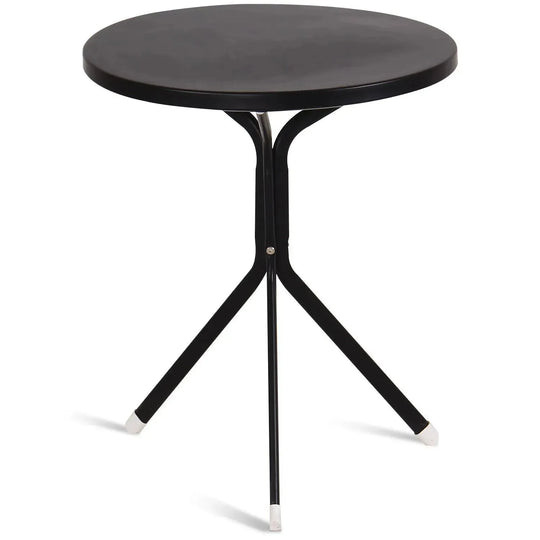 Bauhaus metal side table alaric in white background.