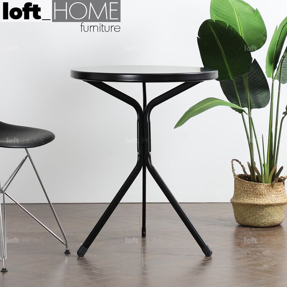 Scandinavian metal side table alaric primary product view.