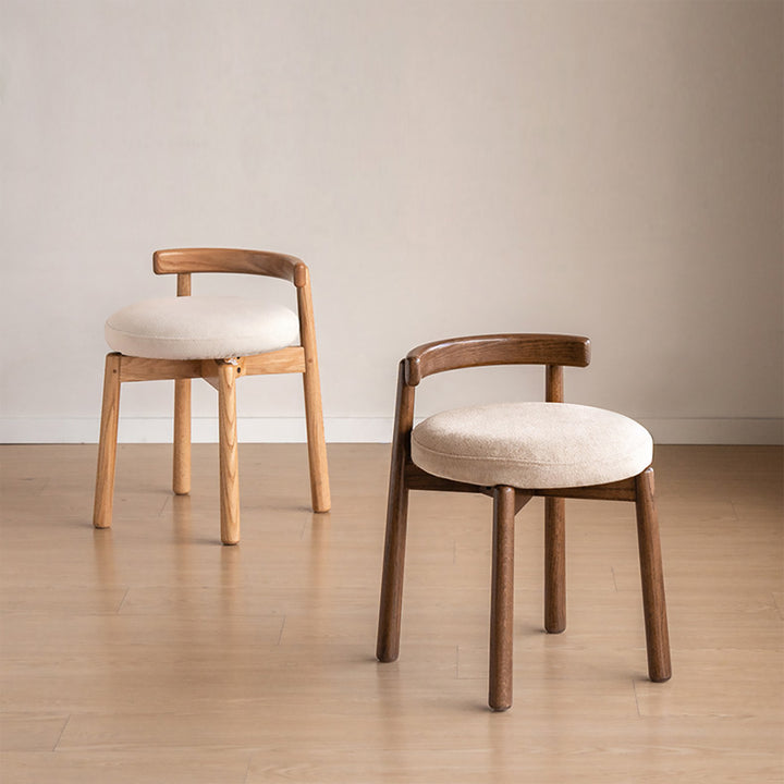 Scandinavian oak wood boucle fabric dressing chair turni size charts.