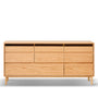 Scandinavian Oak Wood Chest Of 8 Drawers FLOATING LIGHT